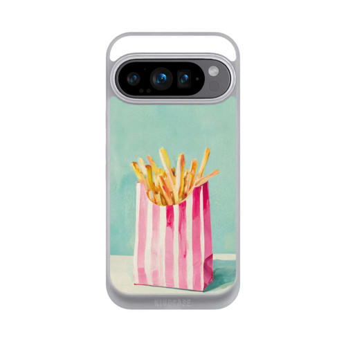 Google Pixel 9 Pro NIVOpure Retro Pommes Blau Watercolor