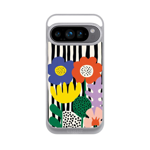 Google Pixel 9 Pro NIVOpure Flowers Striped Background