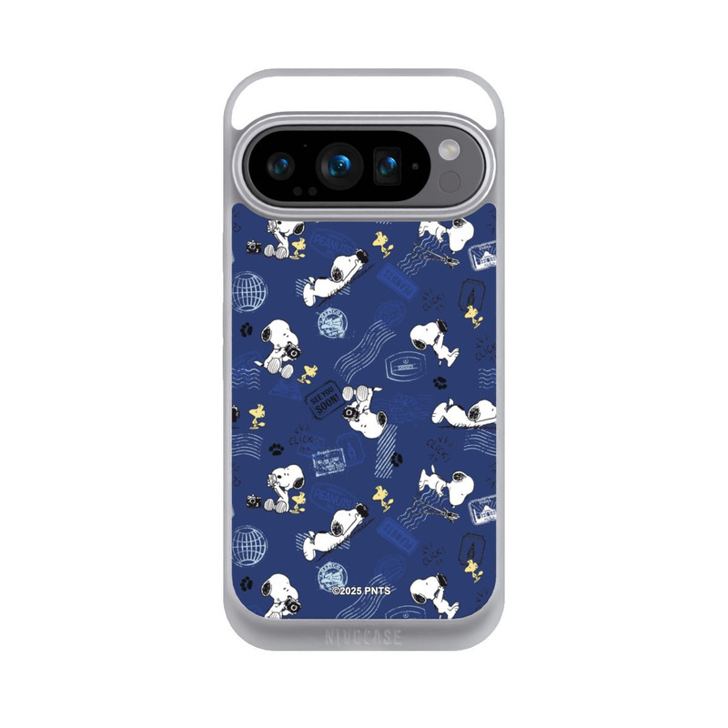 Pixel 9 Pro NIVOpure Peanuts Travel Stamps Pattern Blue
