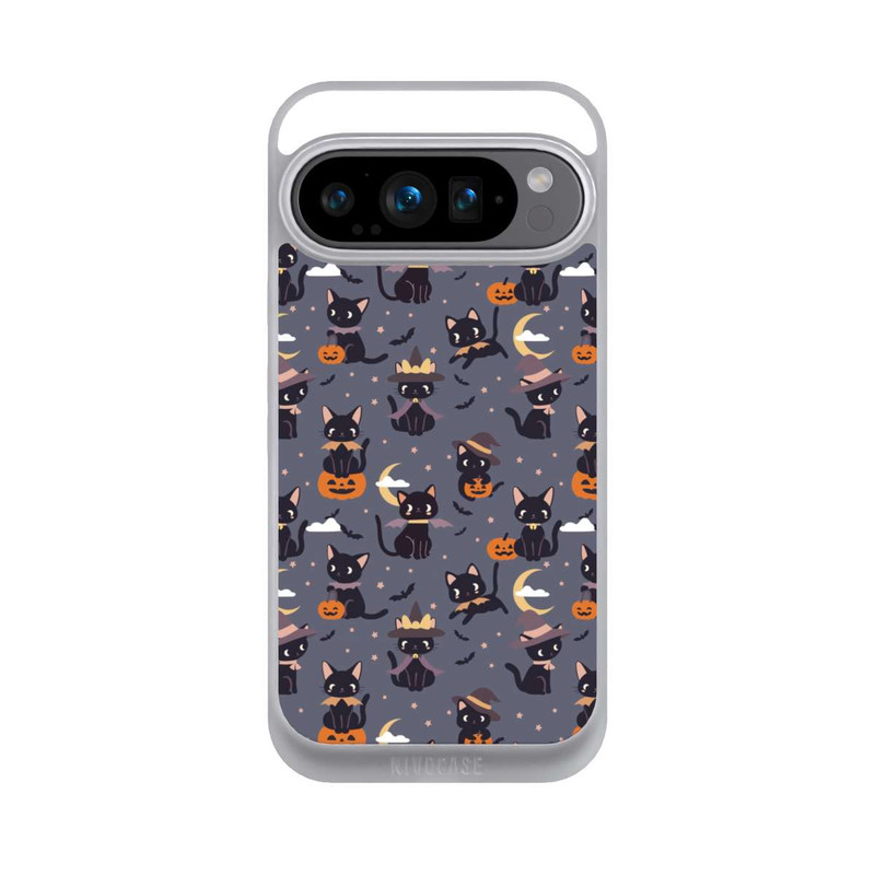 Pixel 9 Pro NIVOpure Cute Halloween Witch Cats and Pumpkins
