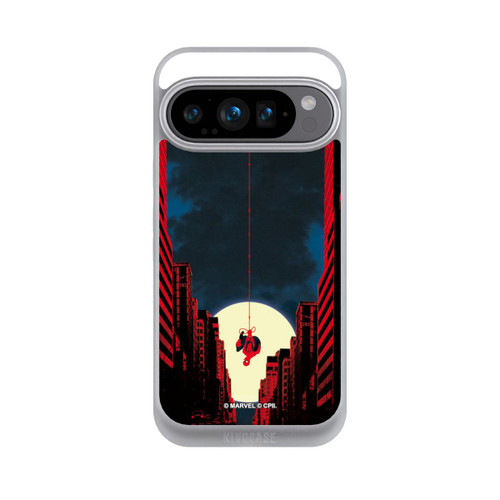 Google Pixel 9 Pro NIVOpure Spider-Man Marvel between Skyscrapers