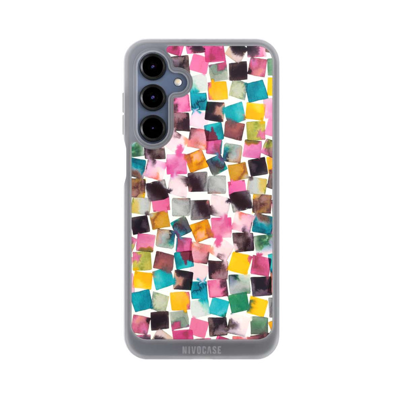 Galaxy A16 5G NIVOpure Aquarell geometrische Plaids rosa