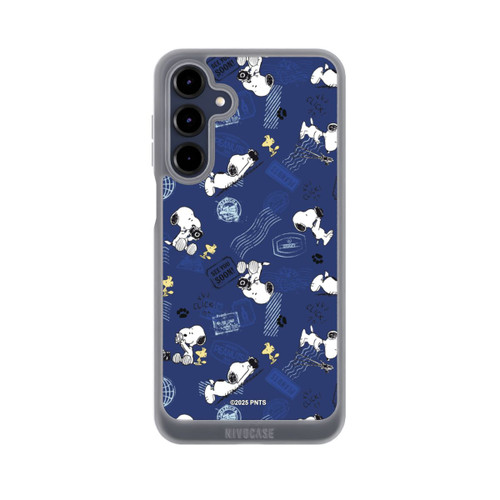 Samsung Galaxy A16 5G NIVOpure Peanuts Travel Stamps Pattern Blue