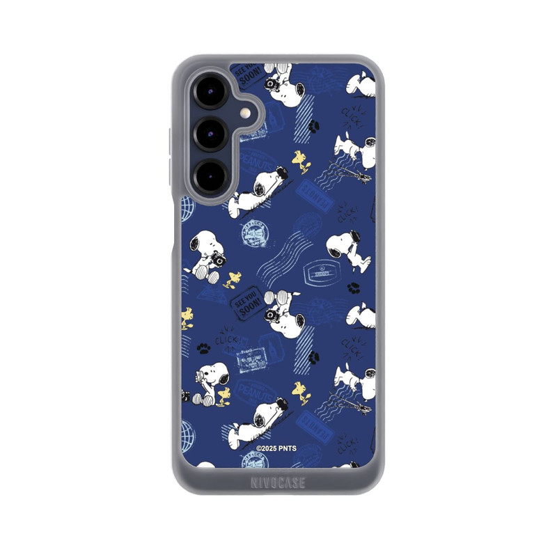 Galaxy A16 5G NIVOpure Peanuts Travel Stamps Pattern Blue