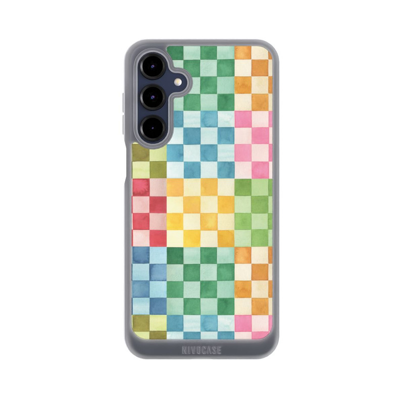 Galaxy A16 5G NIVOpure Checkerboard Watercolor Chess Geometric Red