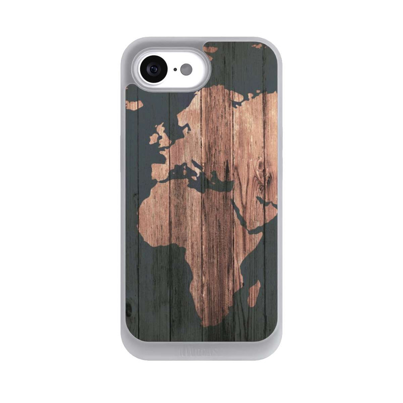 iPhone 16e NIVOpure Wooden World Map
