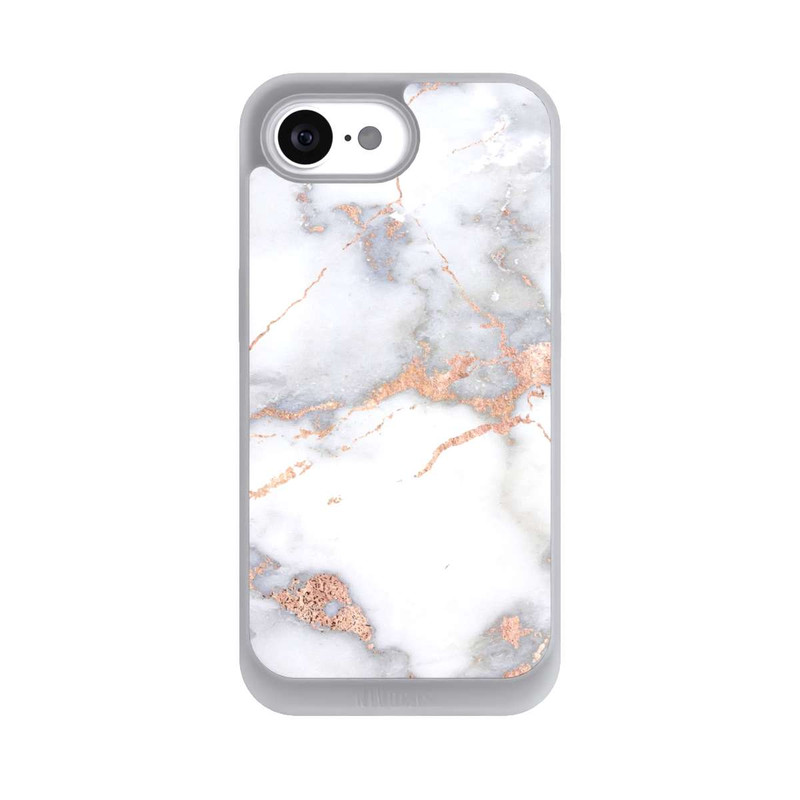 iPhone 16e NIVOpure Marbre Blanc et Doré