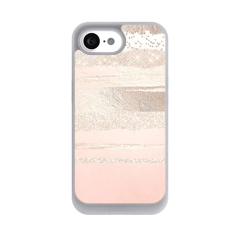 iPhone 16e NIVOpure Glitzerschichten (Rosé/Silver) Glitterlook