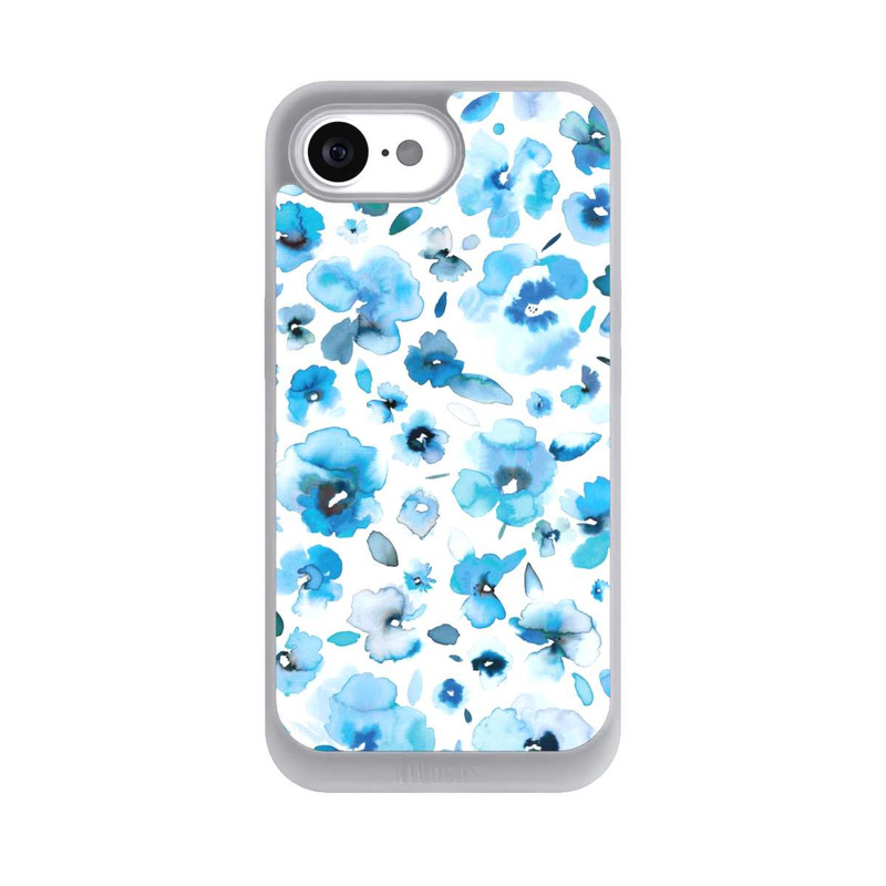iPhone 16e NIVOpure Fleurs tropicales bleues
