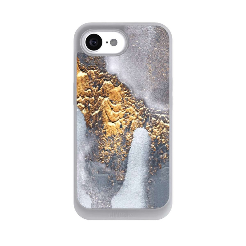 iPhone 16e NIVOpure Concrete Gold Glitter Look