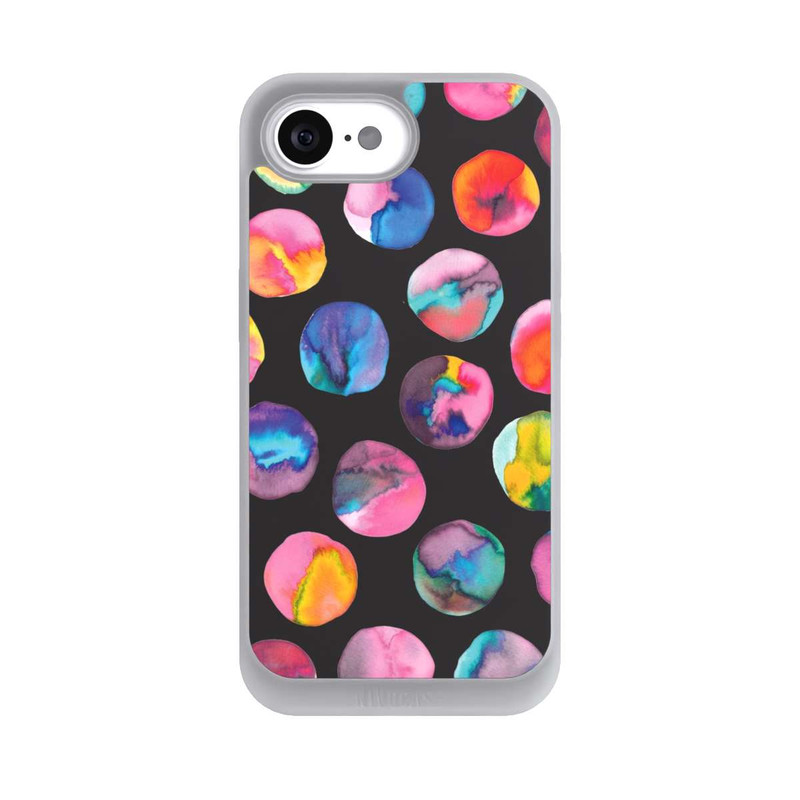 iPhone 16e NIVOpure Colorful Ink Marbles Dots Black