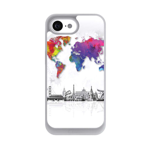 Apple iPhone 16e NIVOpure Weltkarte mit Skyline