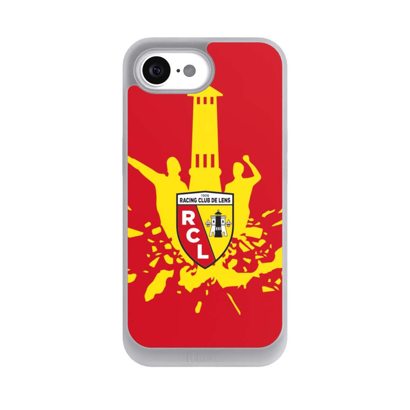 iPhone 16e NIVOpure RC Lens Tour jaune sur rouge