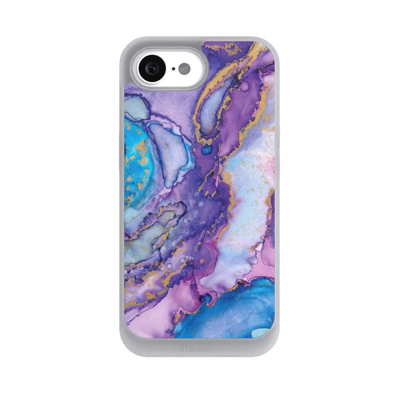 iPhone 16e NIVOpure Purple und Blue Swirl Ink