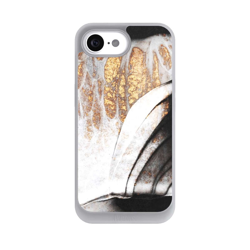 iPhone 16e NIVOpure Black and Gold Veins