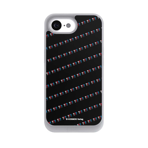 Apple iPhone 16e NIVOpure Drei Fragezeichen Muster Schräg