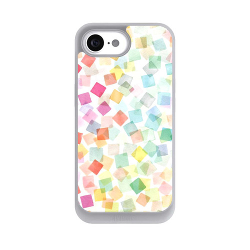 Apple iPhone 16e NIVOpure Confettis Plaids Géométriques Arc-en-ciel