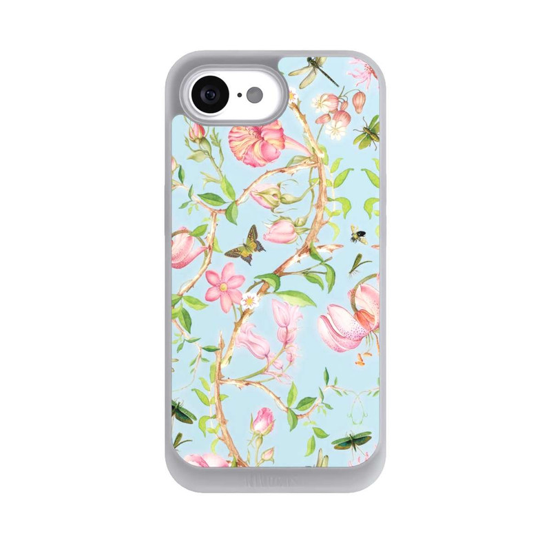 iPhone 16e NIVOpure Fleurs Botaniques Vintage Bleu
