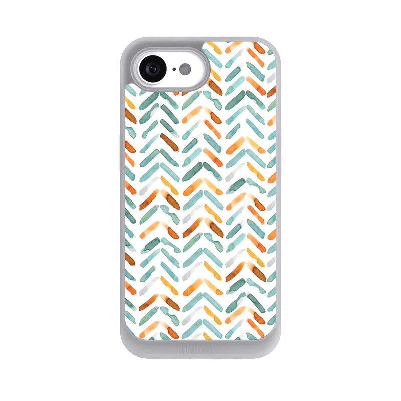 iPhone 16e NIVOpure Elegant Fall Chevron Blue Orange