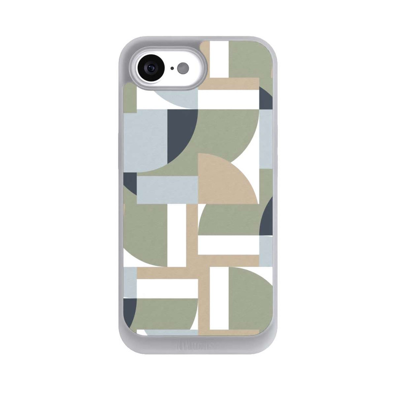 iPhone 16e NIVOpure Futuristic Bauhaus Polygons Beige