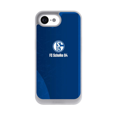 Apple iPhone 16e NIVOpure Schalke 04 Blauer Hintergrund Mit Logo
