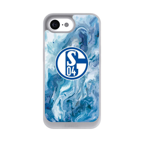 Apple iPhone 16e NIVOpure Schalke 04 Flüssig Blau