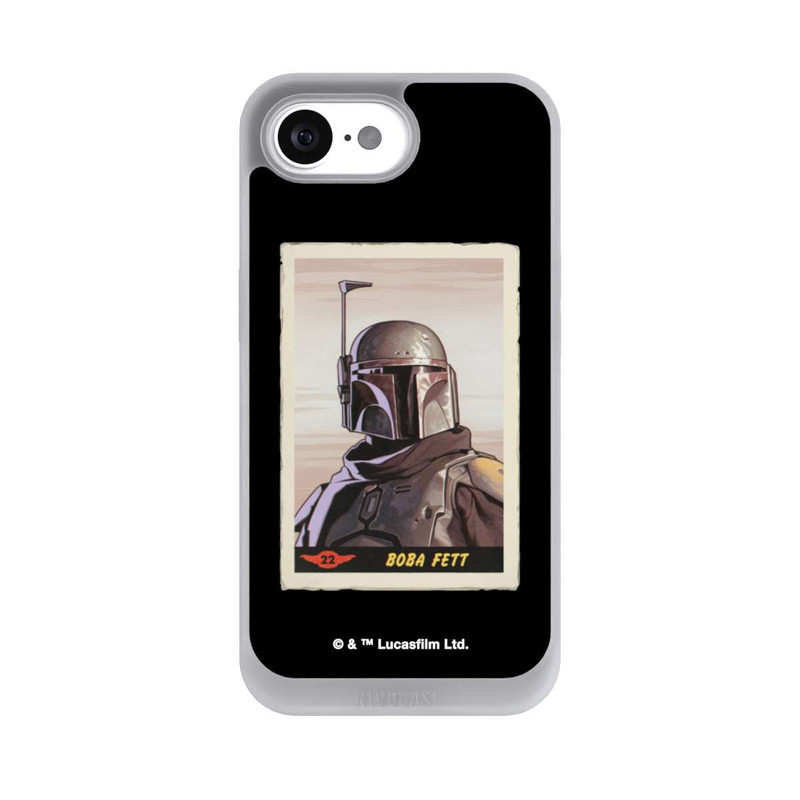 iPhone 16e NIVOpure Boba Fett Badges Black Background