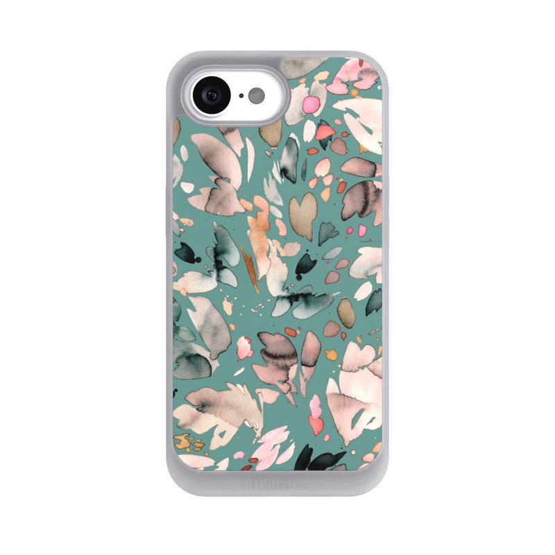 iPhone 16e NIVOpure Fleurs abstraites, pétales vert