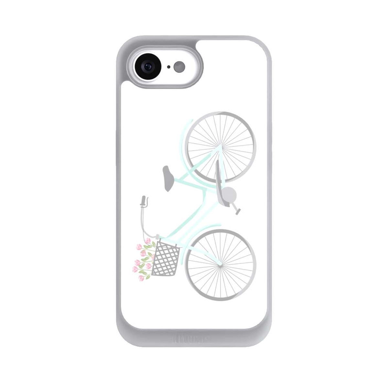 iPhone 16e NIVOpure Retro Fahrrad weißer Hintergrund 