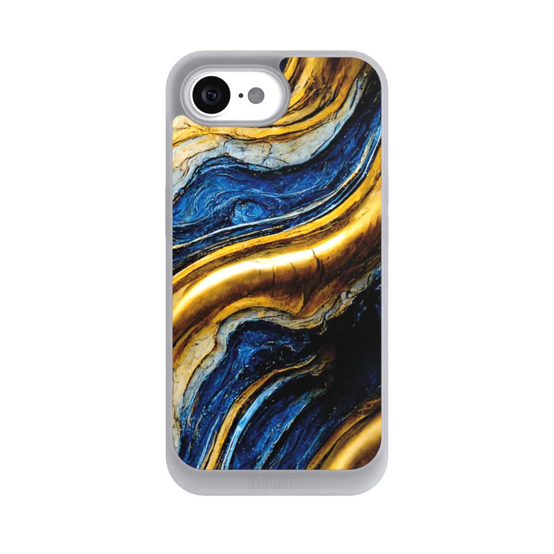 iPhone 16e NIVOpure Structure Aspect Bleu Royal Et Or