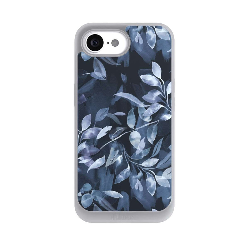 iPhone 16e NIVOpure Watercolor Mystic Leaves Navy