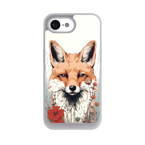 Apple iPhone 16e NIVOpure Renard avec des fleurs