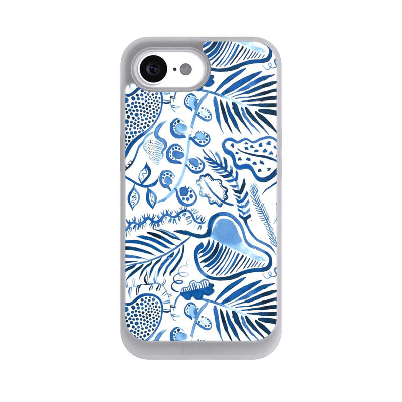 iPhone 16e NIVOpure Tropical Forest Leaves Blue