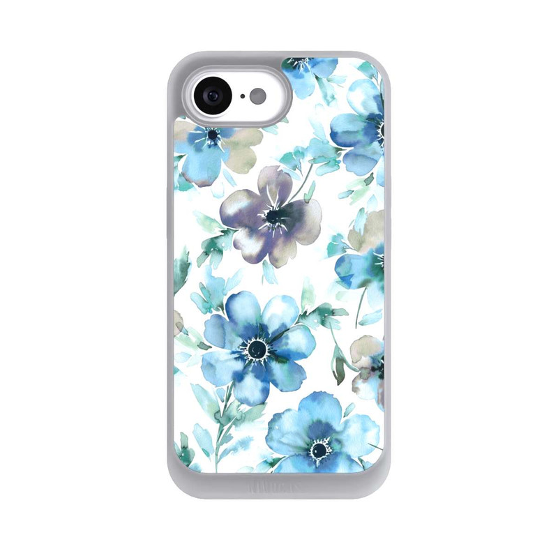 iPhone 16e NIVOpure Blue Flower Pattern Trendy