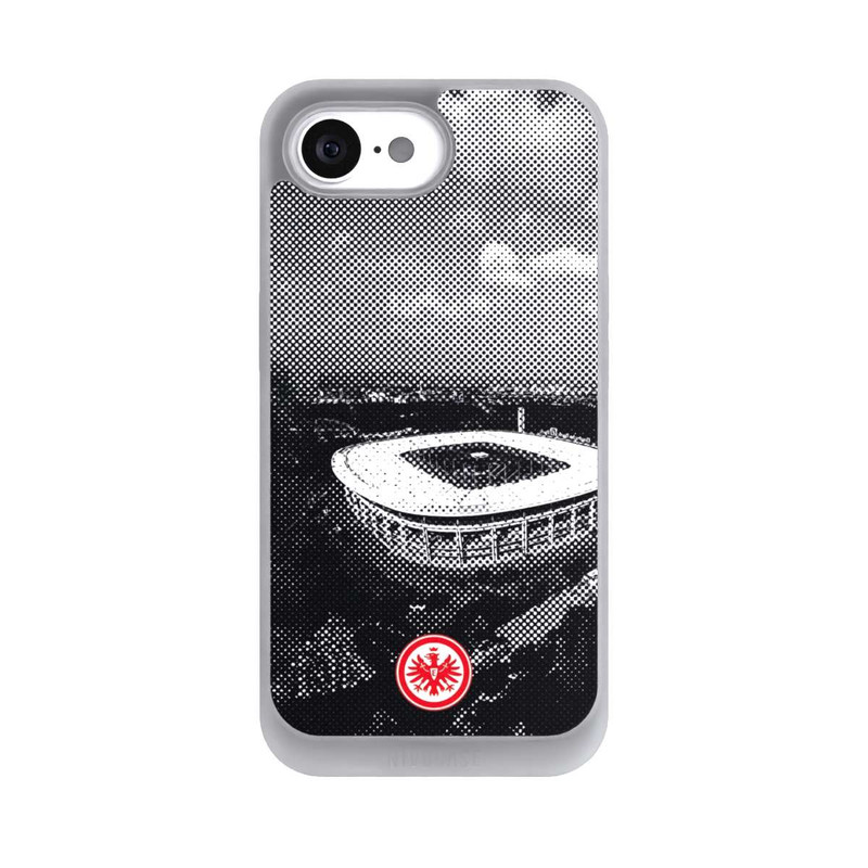 iPhone 16e NIVOpure SGE Stadion Schwarz Weiß