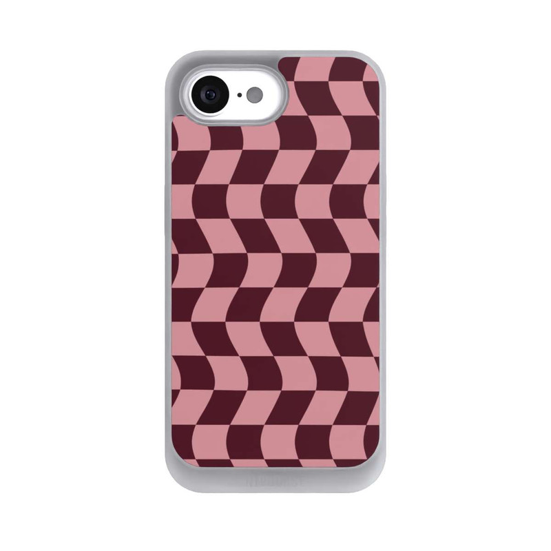 iPhone 16e NIVOpure Schachbrett Rot-Rosa
