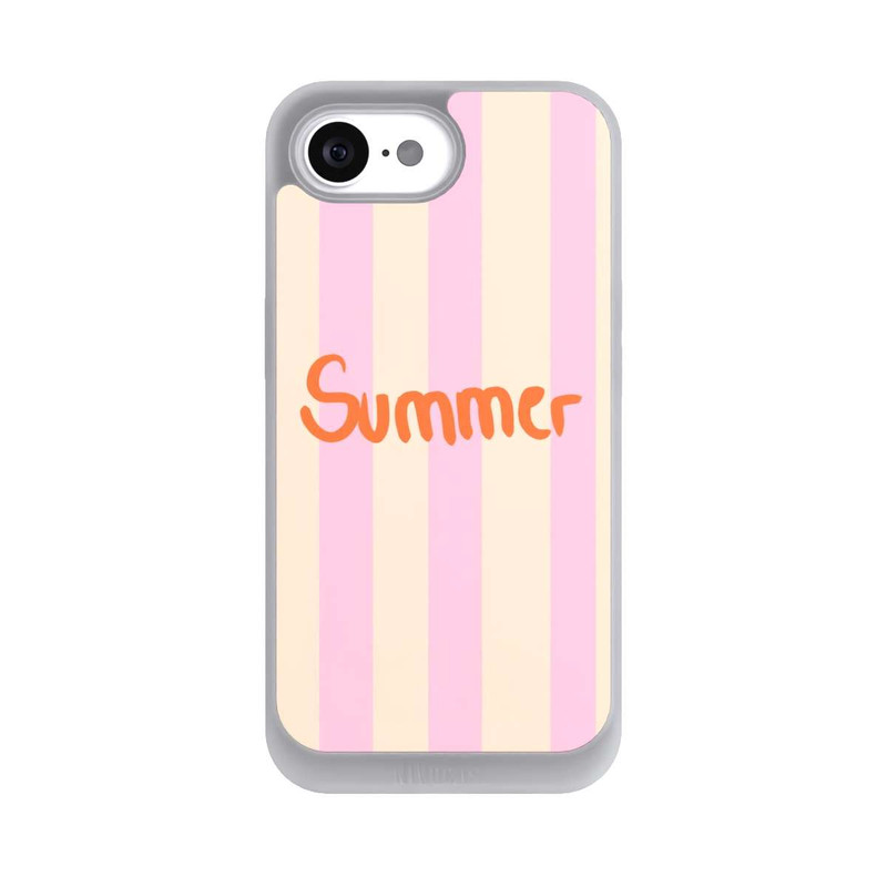 iPhone 16e NIVOpure Summer Pink And Orange Stripes