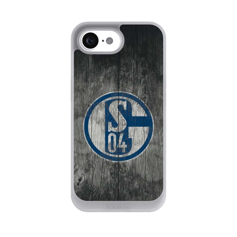 iPhone 16e NIVOpure Schalke 04 Holz Look