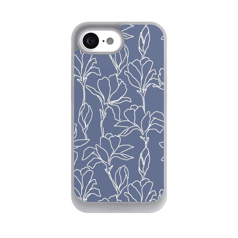 iPhone 16e NIVOpure Flower Silhouettes on Blue
