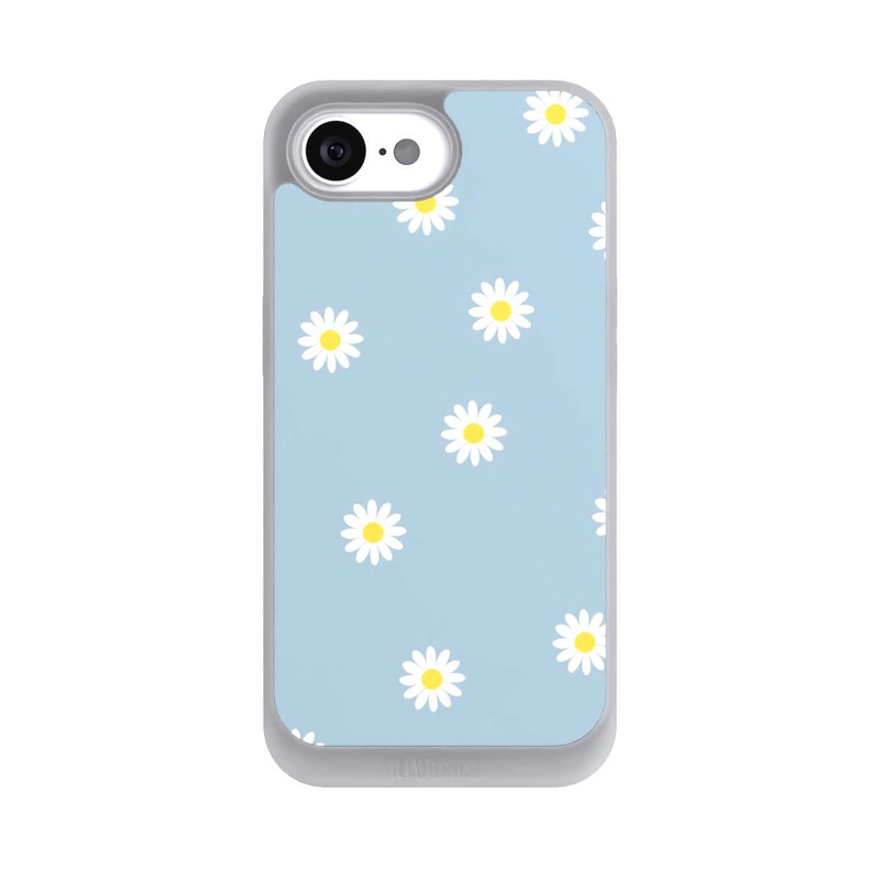 iPhone 16e NIVOpure Gänseblümchen Muster Blau