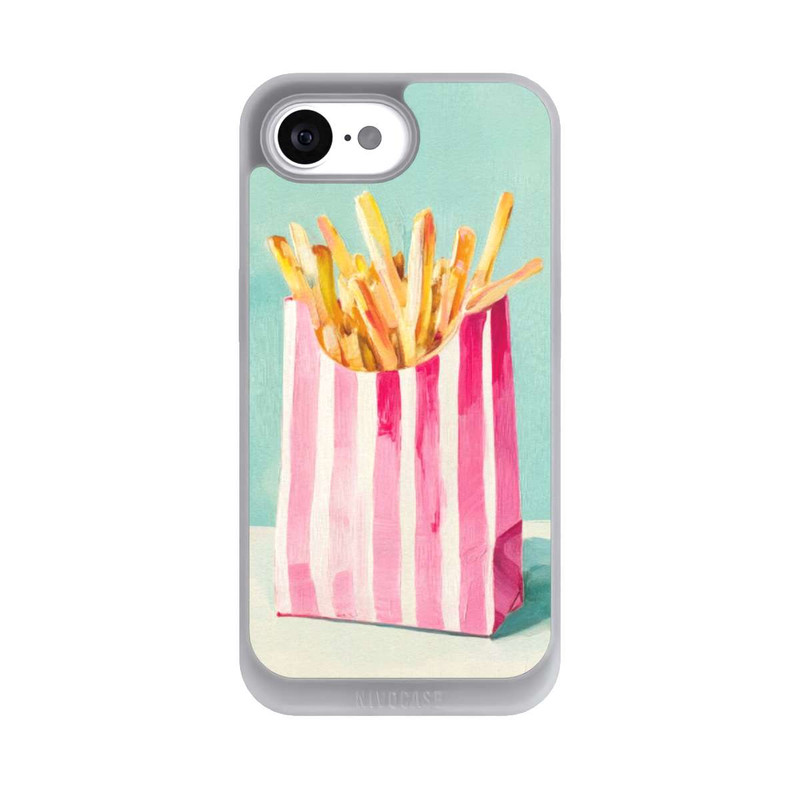 iPhone 16e NIVOpure Retro Fries Blue Watercolor