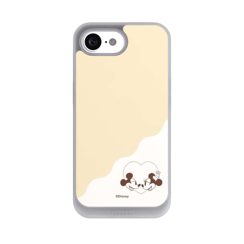 iPhone 16e NIVOpure Mickey and Minnie Love Heart Beige