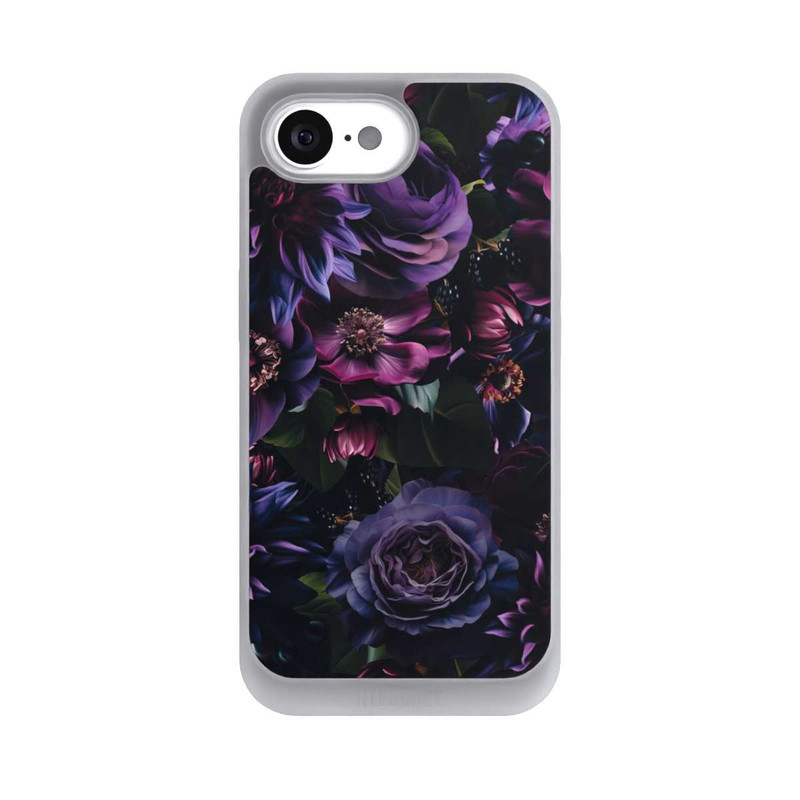 iPhone 16e NIVOpure Dark Purple Flowers