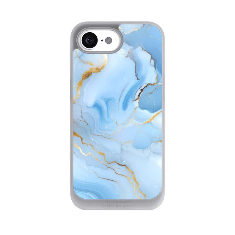 iPhone 16e NIVOpure Blue Marble Goldprint