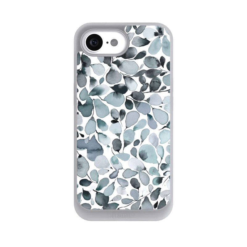 iPhone 16e NIVOpure Eucalyptus Watercolor Leaves Grey