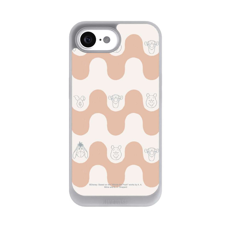 iPhone 16e NIVOpure Winnie l'Ourson et ses Amis Motif Vagues Bohèmes