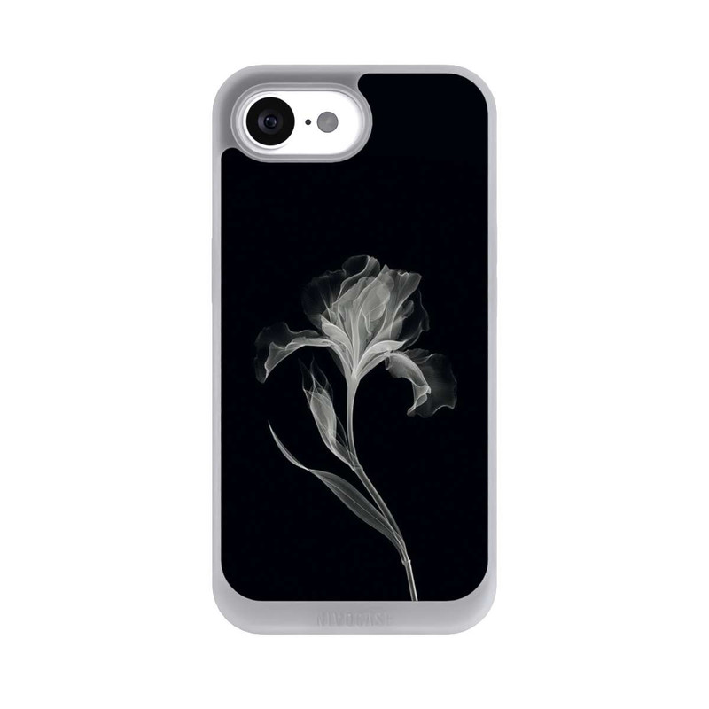 iPhone 16e NIVOpure Negativ Flower Grey on Black with AI