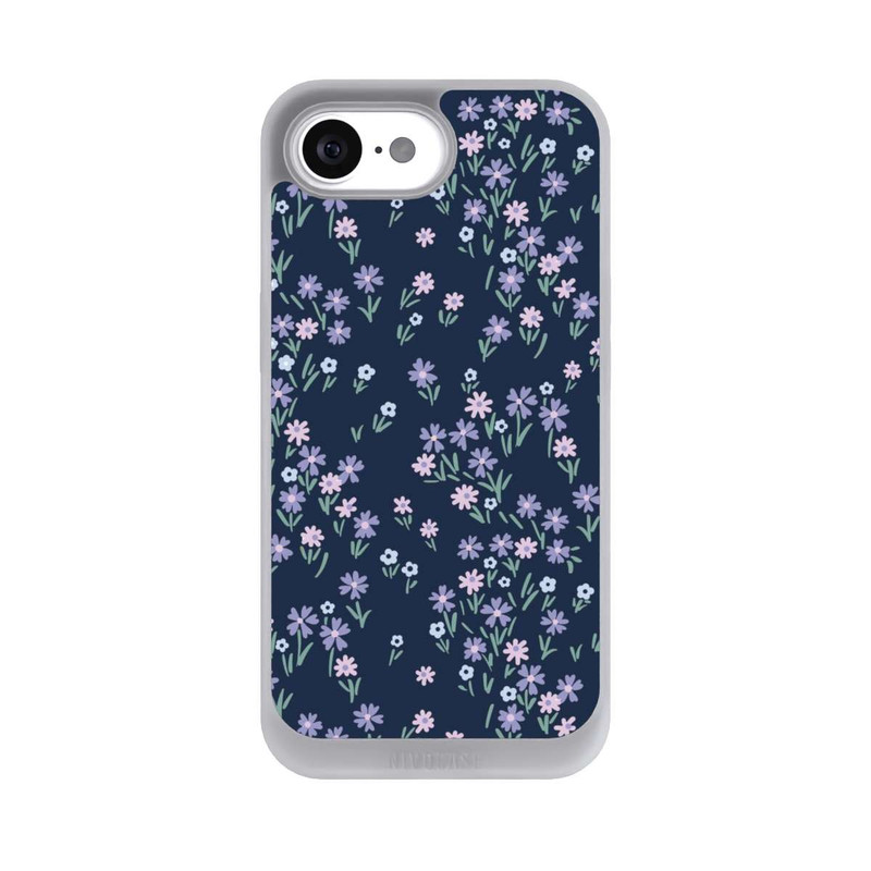 iPhone 16e NIVOpure Dark Blue Floral Theme