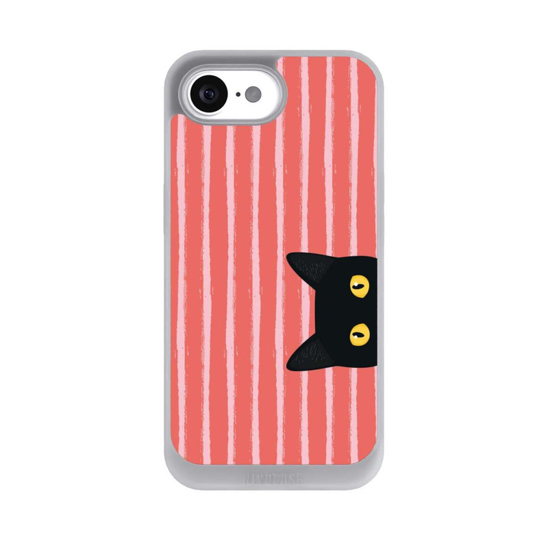 iPhone 16e NIVOpure Schwarze Katze Gestreift Orange
