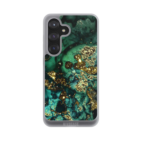 Samsung Galaxy S25 NIVOpure Cyan Glitzer Marmorlook